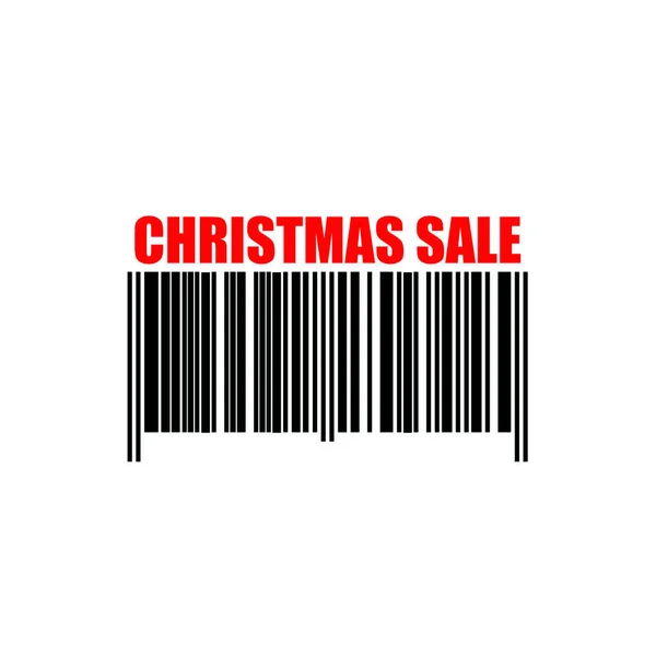 Kerstverkoop Barcode Geïsoleerd Witte Achtergrond Vakantie Verkoop Concept Zaken Vakantie — Stockfoto