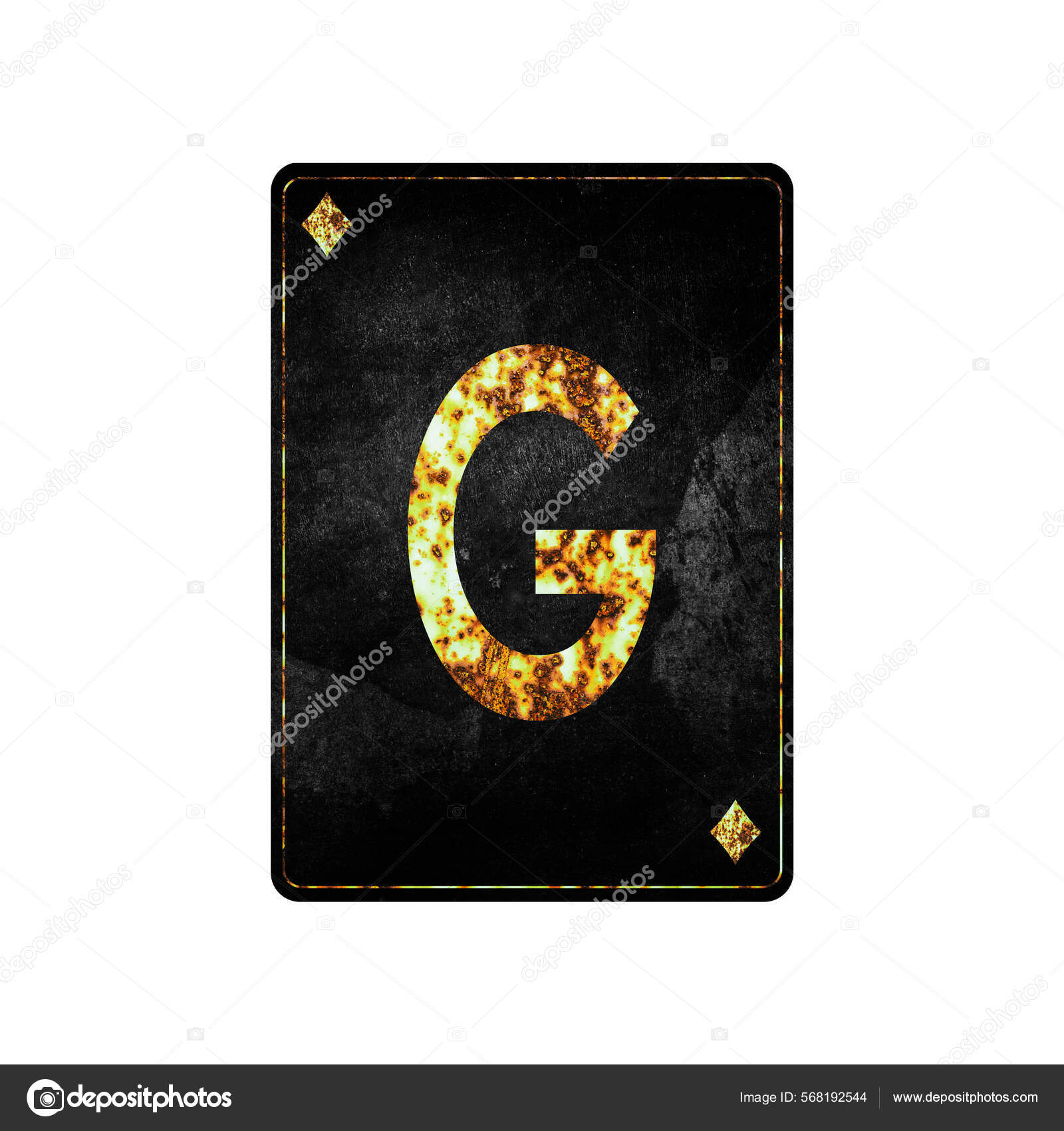 Letter G Alphabet On Vintage Playing Cards Isolated On White Background Stock Photo By C Vallerato 568192544