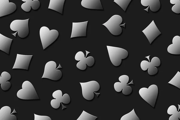 Verschiedene Kartenfarben Auf Schwarzem Hintergrund Glücksspielkonzept Illustration Hintergrund — Stockfoto