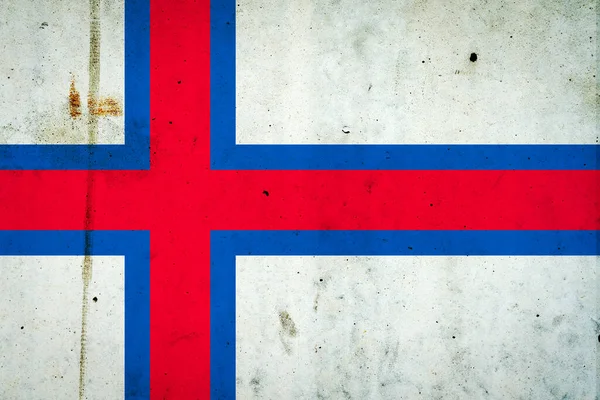 Flaga Wysp Owczych Betonowej Ścianie Znaki Symbole Załącznik — Zdjęcie stockowe