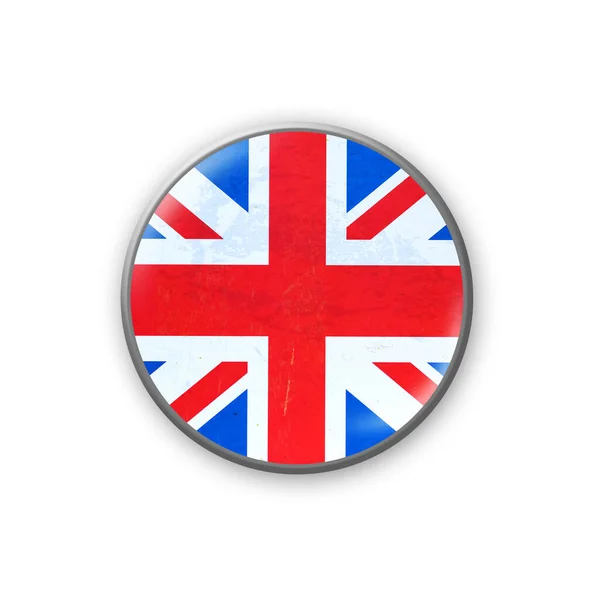 England Flag Badge Colors England Flag Isolated White Background Design — Foto Stock