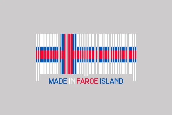 Barcode Color Faroe Island Flag Isolated Gray Background Trade Business —  Fotos de Stock