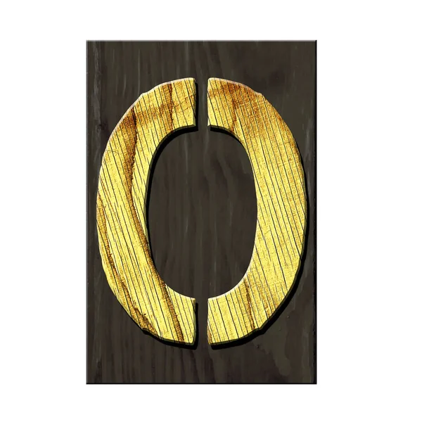 Letter Alphabet Made Letters Made Wood Dark Wooden Plank Isolated — 图库照片