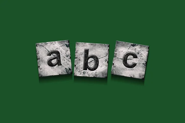 Letter Isolated Green Background Lower Case Education Design Element Background — Photo
