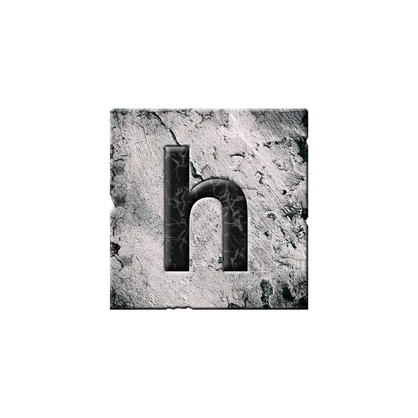 Letter Alphabet Stone Blocks Lowercase Isolated White Background Education Design — Photo