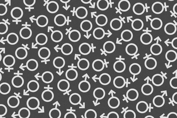 Male and female icons on a gray background. Equality between men and women. Gender equality. Background.