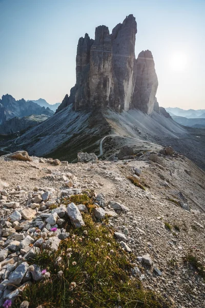 Tre Cime Laveredo Drie Spectaculaire Bergtoppen Sesto Dolomites Zuid Tirol — Stockfoto