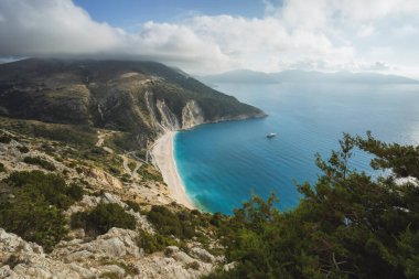 Yunanistan, Kefalonia Adası - Myrtos Sahili.