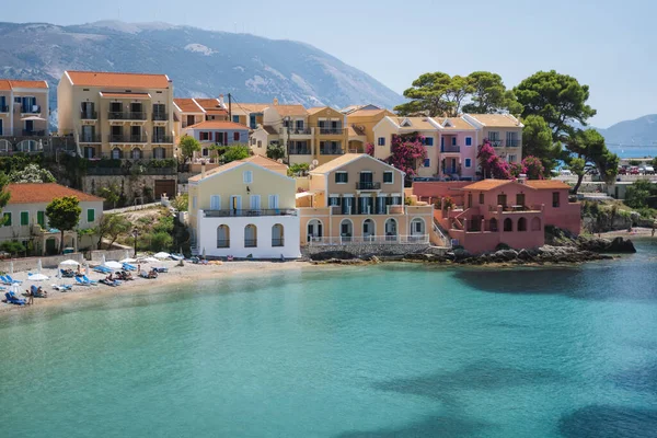 Assos Cidade Ilha Cephalonia Jonian Grécia Verão Viagens Férias — Fotografia de Stock