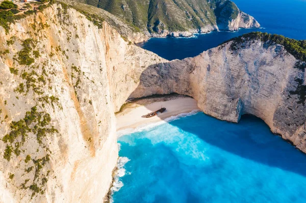 Strand Navagio Eller Shipvreck Eller Ens Zakynthos Smugglare Vik Den — Stockfoto