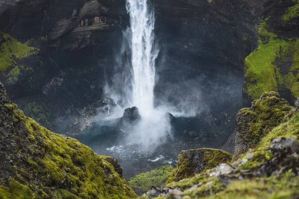 Haifoss Vízesés Izlandon Egyik Legmagasabb Vízesés Izlandon Népszerű Turisztikai Célpont — Stock Fotó