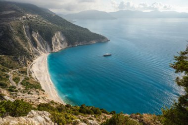 Yunanistan, Kefalonia Adası - Myrtos Sahili.