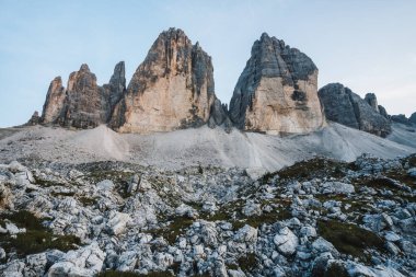 Tre Cime di Lavaredo, Sexten Dolomites, İtalya.