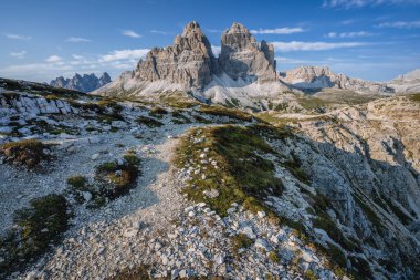 Tre Cime di Lavaredo, Trentino-Alto-Adige, Dolomiti, İtalya.