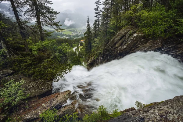 Top Grawa Waterfall View Stubai Valley Tyrol Austria — Stock Photo, Image