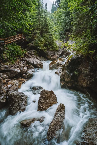 Sigmund Thun Klamm Gorge Mountain River Cascade Kaprun Austria — Stock Photo, Image