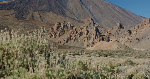 Teneryfa Park Narodowy Teide Hiszpanii Piękny Wulkaniczny Krajobraz — Wideo stockowe