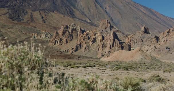 Τενερίφη Εθνικό Πάρκο Τέιντ Ισπανία Όμορφο Ηφαιστειακό Τοπίο — Αρχείο Βίντεο