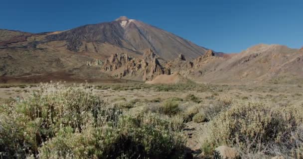 Τενερίφη, Εθνικό Πάρκο Τέιντ. Ισπανία. Όμορφο ηφαιστειακό τοπίο — Αρχείο Βίντεο