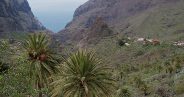 スペインのカナリア諸島テネリフェ島のマスカゴリーと村 — ストック動画