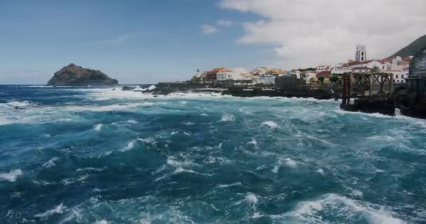 Cidade Garachico Costa Vulcânica Tenerife Ilhas Canárias — Vídeo de Stock