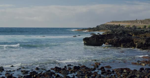 Πουέρτο Ντε Σαντιάγκο Τενερίφη Punta Blanca Punta Juanita Καλύτερο Μέρος — Αρχείο Βίντεο