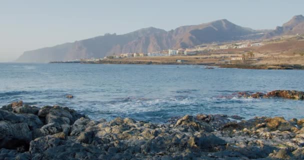 Puerto Santiago Tenerife Punta Blanca Punta Juanita Best Place Surf — Stock Video