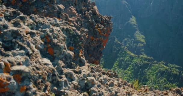 Beautiful View Masca Gorge Barranco Maska Peak Mountain Peak Rocky — Video