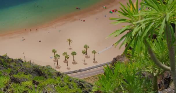 Mejor Playa Del Mundo Vista Costa Tenerife Las Olas Del — Vídeo de stock