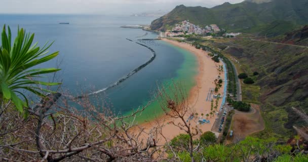 Las Teresitas Beach San Andres Village Tenerife Canary Islands Spain — Vídeo de Stock