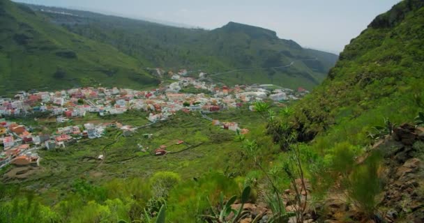 Tamaimo Tenerife Beautiful Little Village Mountains Touristic Destination Trip Hills — Stockvideo