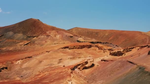全球变暖概念 干旱摧毁了沙漠景观 森林砍伐 气候变化 环境保护 巴伦地区 火山爆发的后果 — 图库视频影像