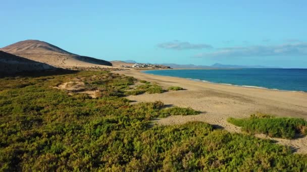 Península Jandia Playas Sotavento Laguna Sotavento Fuerteventura Islas Canarias España — Vídeo de stock