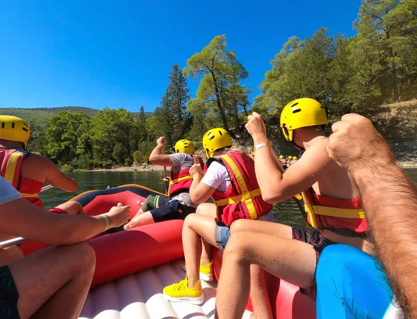 Rafting Wodny Rzece Kopryuchay Kanionie Koprulu Turcji Rzeka Kopryuchay Rzeka — Zdjęcie stockowe