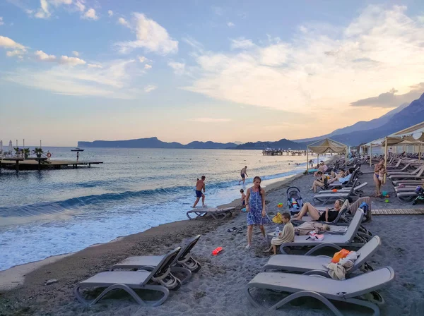 Goynuk Antalya Turcja Maja 2021 Plaża Wybrzeżu Morza Śródziemnego Miejscowości — Zdjęcie stockowe