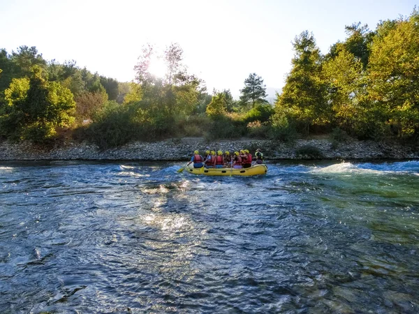 Koprulu Canyon Antalya Turcja Września 2021 Ludzie Tratwie Kopryuchay River — Zdjęcie stockowe