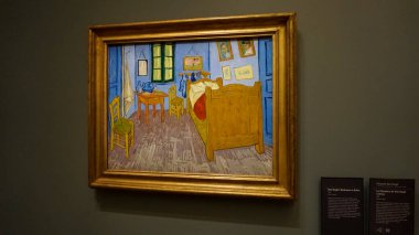 Paris, Fransa - 30 Aralık 2021: Paris, Fransa 'daki d' Orsay Müzesinde Vincent van Gogh 'un yaptığı resim.