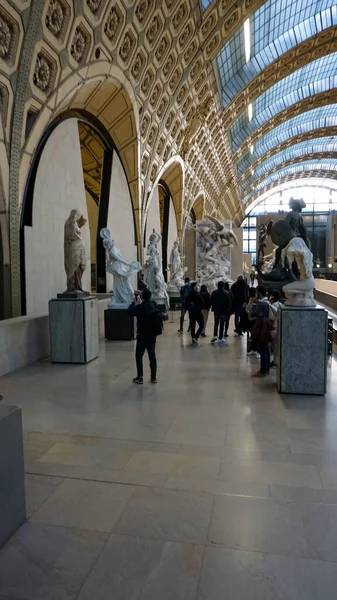 Paris France Грудня 2021 People Going Museum Orsay Розташований Колишньому — стокове фото