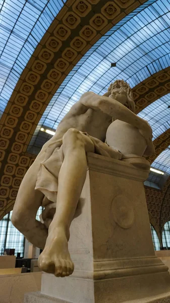 París Francia Diciembre 2021 Escultura Museo Orsay Encuentra Antigua Gare — Foto de Stock