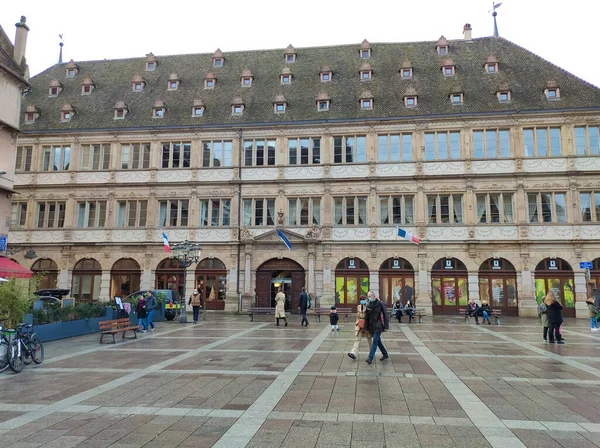 Štrasburk Alsasko Francie Prosince 2021 Lidé Náměstí Place Kleber Centrálním — Stock fotografie