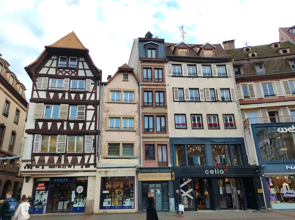 Estrasburgo Alsácia França Dezembro 2021 Pessoas Que Vão Place Kleber — Fotografia de Stock