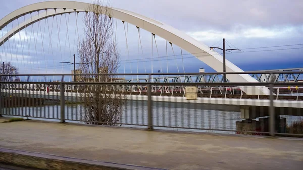 Neue Strassenbahnlinie Strasbourg Kehl Verbindet Frankreich Und Deutschland Die Neue — Stockfoto