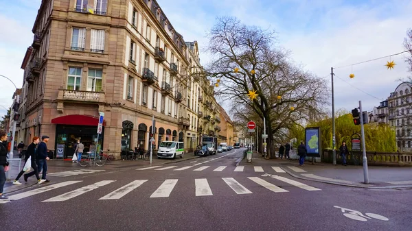 Straßburg Elsass Frankreich Dezember 2021 Menschen Gehen Dezember 2021 Das — Stockfoto