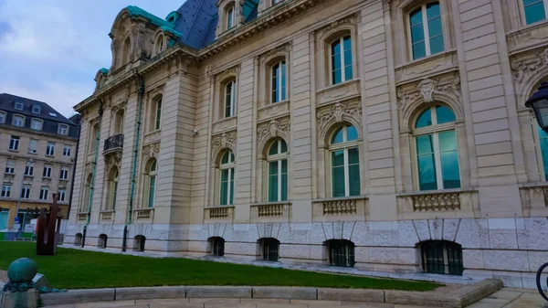 Luxembourg January 2022 View Beautiful Savings Bank Spuerkees Building Avenue — Stock Photo, Image