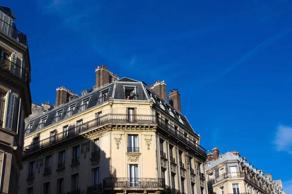 Stara Fasada Centrum Paryża Francji — Zdjęcie stockowe