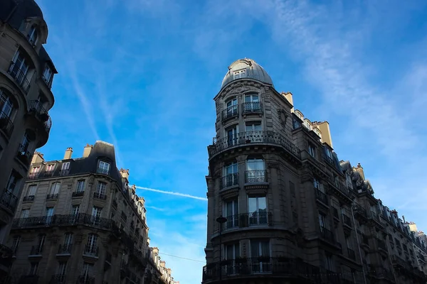 Uma Vista Parisiense Sobre Fachadas Telhados Direção Montmartre Paris — Fotografia de Stock