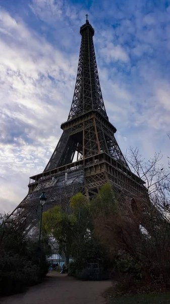 Paris France Janvier 2022 Tour Eiffel Paris France Skyline Ciel — Photo