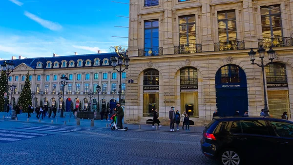 Paříž Francie Leden01 2022 Lidé Blízkosti Place Vendome Která Byla — Stock fotografie