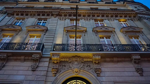 Velha Fachada Centro Paris França — Fotografia de Stock