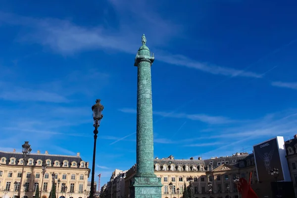 法国巴黎 2022年1月1日 文多姆广场 Place Vendome 是文多姆广场 Place Vendome 的一个广场 建于1702年 — 图库照片